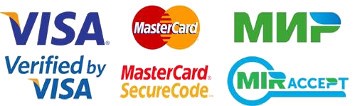 Оплата с помощью карт VISA, MasterCard, МИР